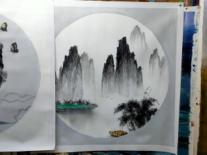 中国风油画作品 